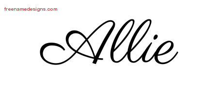Classic Name Tattoo Designs Allie Graphic Download
