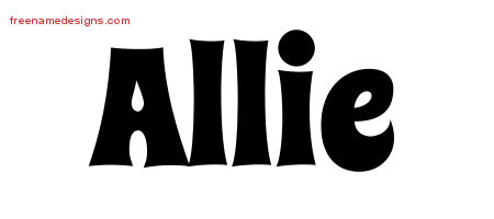 Groovy Name Tattoo Designs Allie Free Lettering