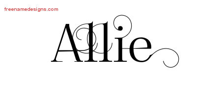 Decorated Name Tattoo Designs Allie Free