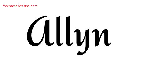 Calligraphic Stylish Name Tattoo Designs Allyn Download Free