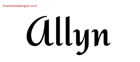 Calligraphic Stylish Name Tattoo Designs Allyn Download Free - Free ...