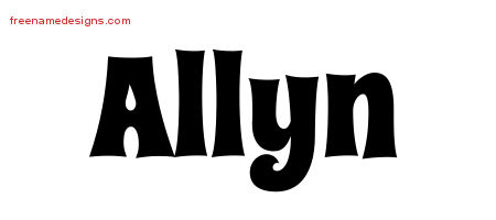 Groovy Name Tattoo Designs Allyn Free Lettering