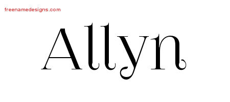 Vintage Name Tattoo Designs Allyn Free Download