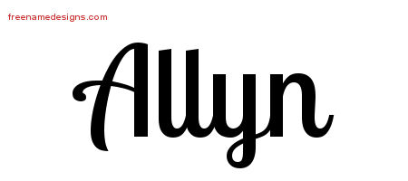 Handwritten Name Tattoo Designs Allyn Free Download