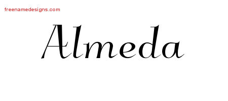 Elegant Name Tattoo Designs Almeda Free Graphic