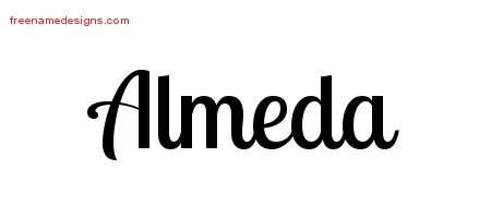Handwritten Name Tattoo Designs Almeda Free Download