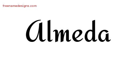 Calligraphic Stylish Name Tattoo Designs Almeda Download Free