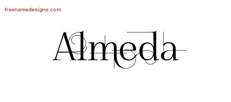 Decorated Name Tattoo Designs Almeda Free