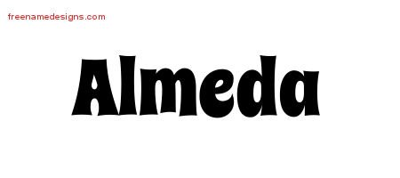 Groovy Name Tattoo Designs Almeda Free Lettering