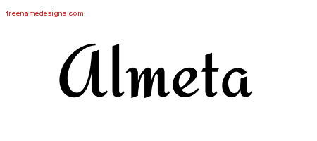 Calligraphic Stylish Name Tattoo Designs Almeta Download Free