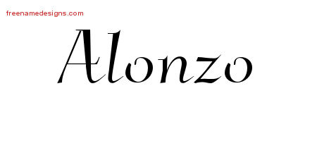 Elegant Name Tattoo Designs Alonzo Download Free