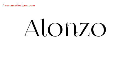 Vintage Name Tattoo Designs Alonzo Free Printout
