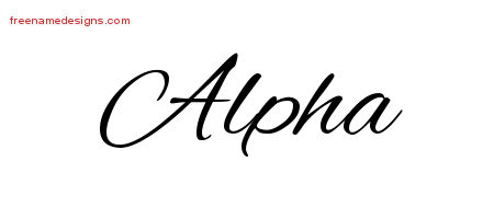 Cursive Name Tattoo Designs Alpha Download Free