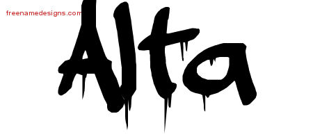 Graffiti Name Tattoo Designs Alta Free Lettering