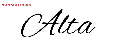 Cursive Name Tattoo Designs Alta Download Free