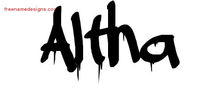 Graffiti Name Tattoo Designs Altha Free Lettering