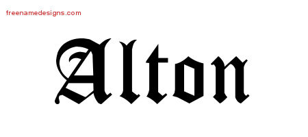 Blackletter Name Tattoo Designs Alton Printable