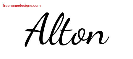 Lively Script Name Tattoo Designs Alton Free Download