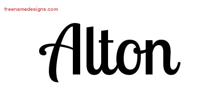 Handwritten Name Tattoo Designs Alton Free Printout