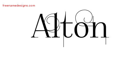 Decorated Name Tattoo Designs Alton Free Lettering