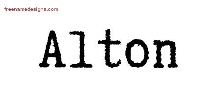Typewriter Name Tattoo Designs Alton Free Printout