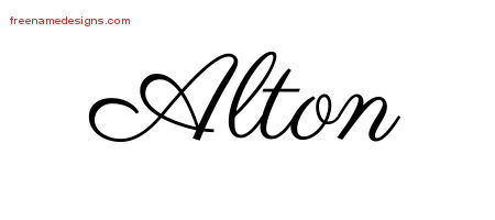 Classic Name Tattoo Designs Alton Printable