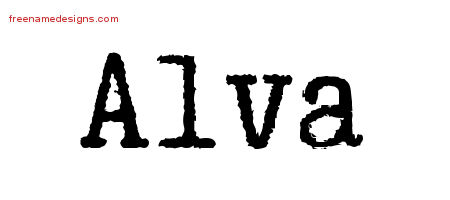 Typewriter Name Tattoo Designs Alva Free Download
