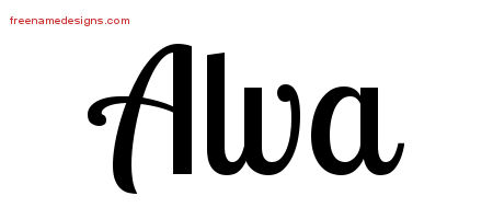 Handwritten Name Tattoo Designs Alva Free Download