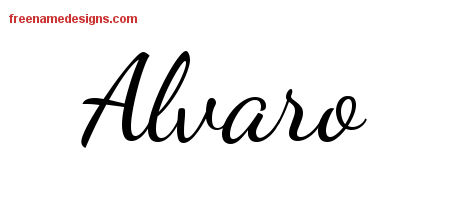 Lively Script Name Tattoo Designs Alvaro Free Download