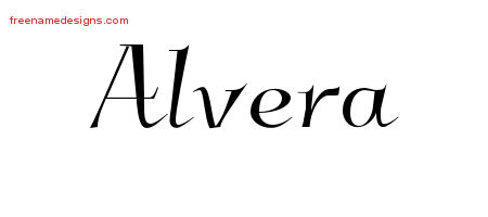 Elegant Name Tattoo Designs Alvera Free Graphic