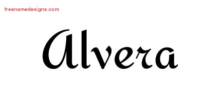 Calligraphic Stylish Name Tattoo Designs Alvera Download Free