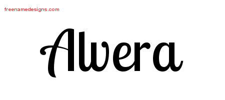 Handwritten Name Tattoo Designs Alvera Free Download
