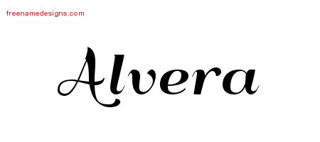 Art Deco Name Tattoo Designs Alvera Printable