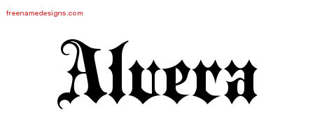 Old English Name Tattoo Designs Alvera Free