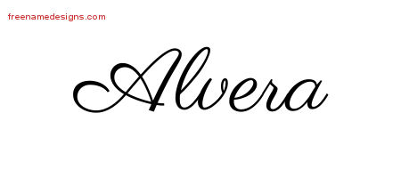Classic Name Tattoo Designs Alvera Graphic Download