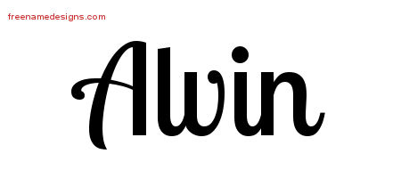 Handwritten Name Tattoo Designs Alvin Free Printout