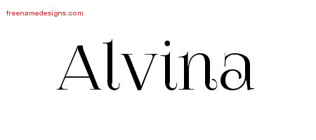 Vintage Name Tattoo Designs Alvina Free Download