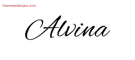 Cursive Name Tattoo Designs Alvina Download Free