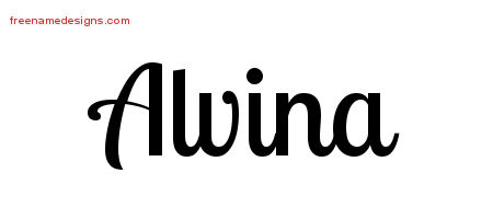 Handwritten Name Tattoo Designs Alvina Free Download