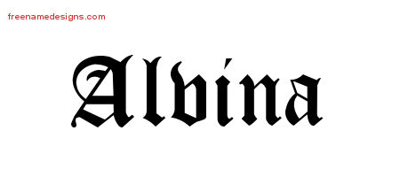Blackletter Name Tattoo Designs Alvina Graphic Download