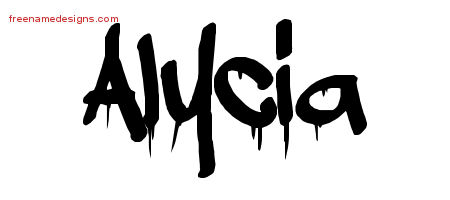 Graffiti Name Tattoo Designs Alycia Free Lettering