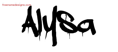 Graffiti Name Tattoo Designs Alysa Free Lettering