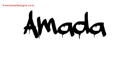 Graffiti Name Tattoo Designs Amada Free Lettering