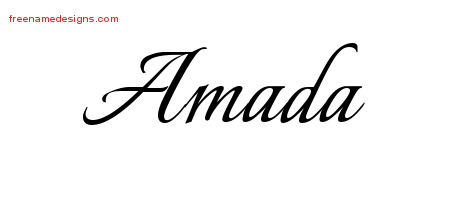 Calligraphic Name Tattoo Designs Amada Download Free