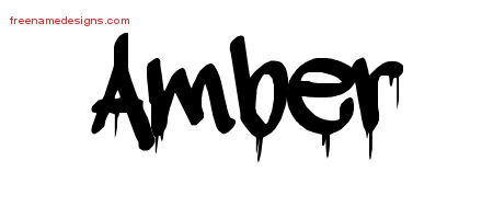 Graffiti Name Tattoo Designs Amber Free Lettering