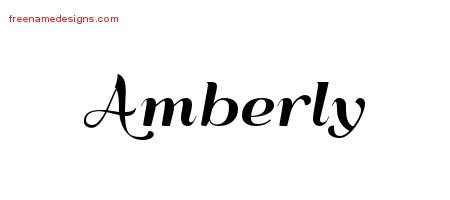 Art Deco Name Tattoo Designs Amberly Printable