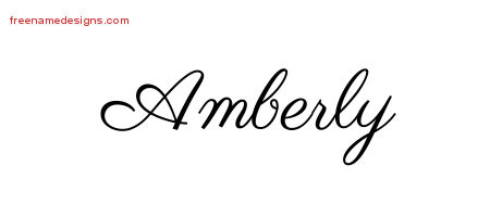 Classic Name Tattoo Designs Amberly Graphic Download