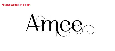 Decorated Name Tattoo Designs Amee Free