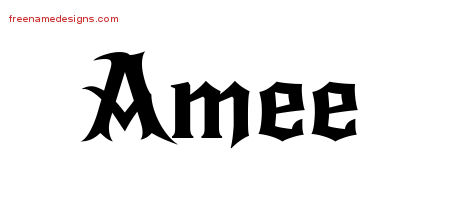 Gothic Name Tattoo Designs Amee Free Graphic