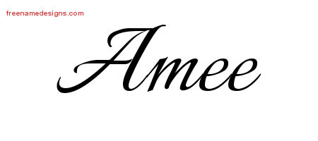 Calligraphic Name Tattoo Designs Amee Download Free